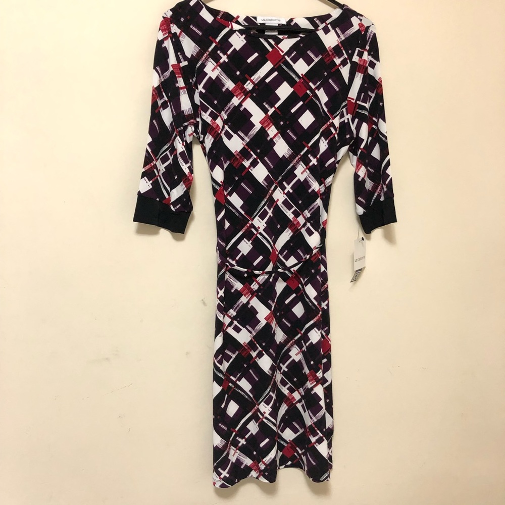 Liz Claiborne Multicolor Abstract Print Dress
